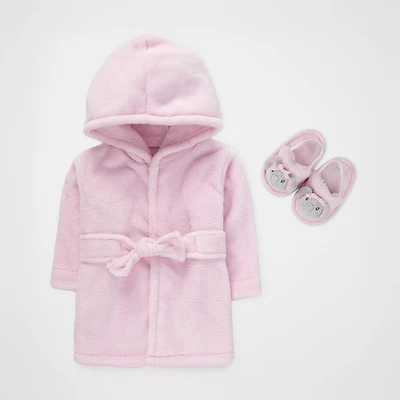 Baby Essentials 0-9 Month Baby Girls Knee Length Long Sleeve Robe