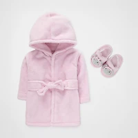 Baby Essentials 0-9 Month Baby Girls Knee Length Long Sleeve Robe