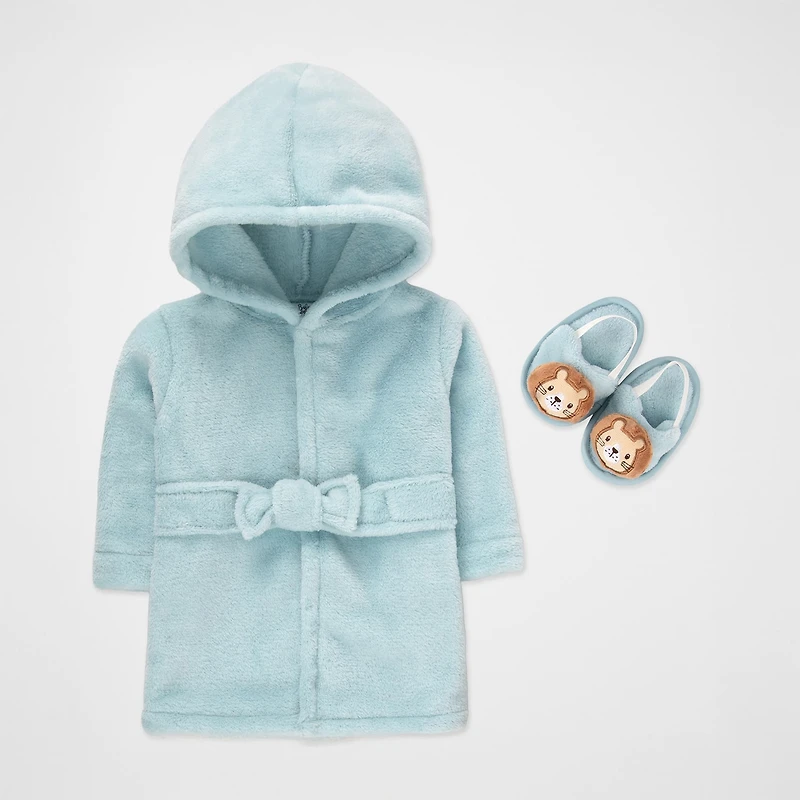 Baby Essentials 0-9 Month Baby Unisex Knee Length Long Sleeve Robe