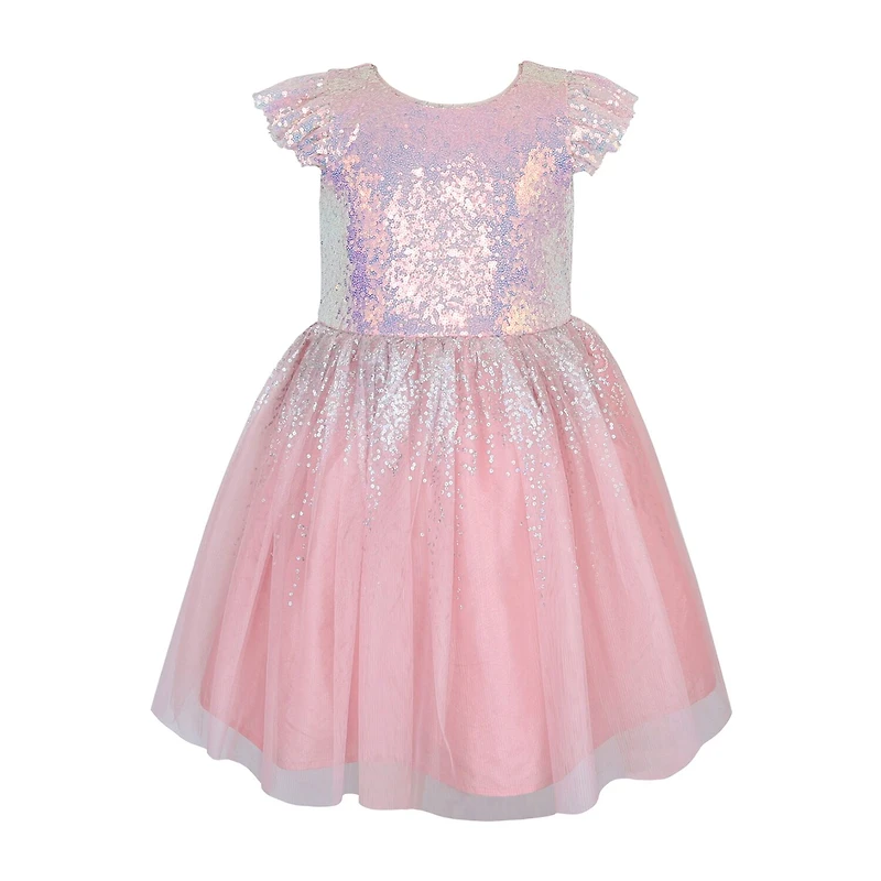 Lilt Little Girls Short Sleeve Tutu Dress