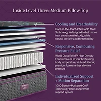 Beautyrest World Class Level Three 15.75" Medium Pillow top - Mattress + Box Spring