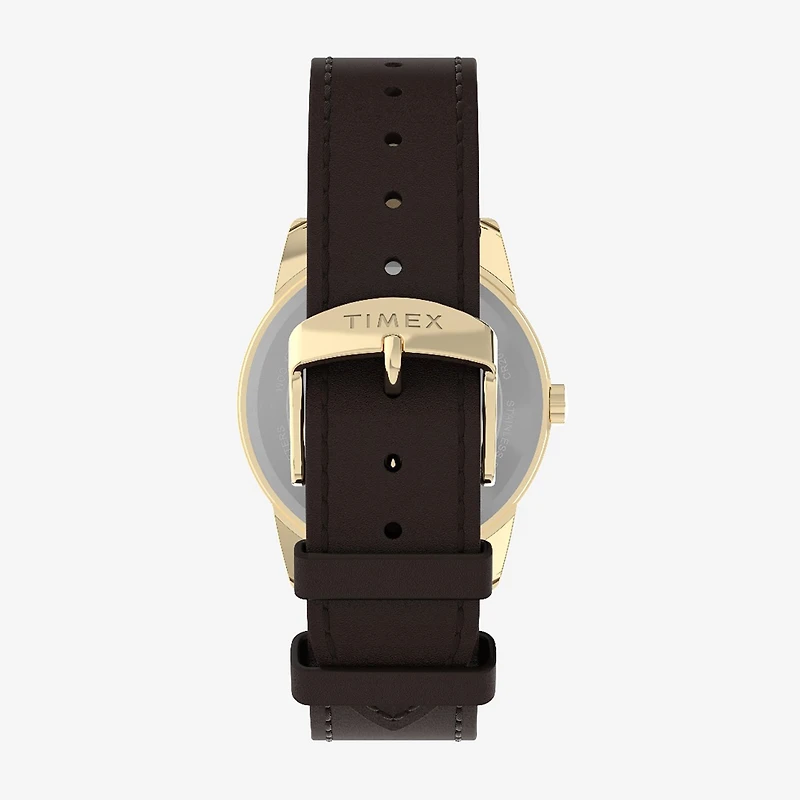 Timex Mens Brown Leather Strap Watch Tw2y12700jt