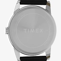 Timex Mens Black Leather Strap Watch Tw2y12800jt