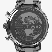 Timex Chicago Mens Silver Tone Stainless Steel Bracelet Watch None
