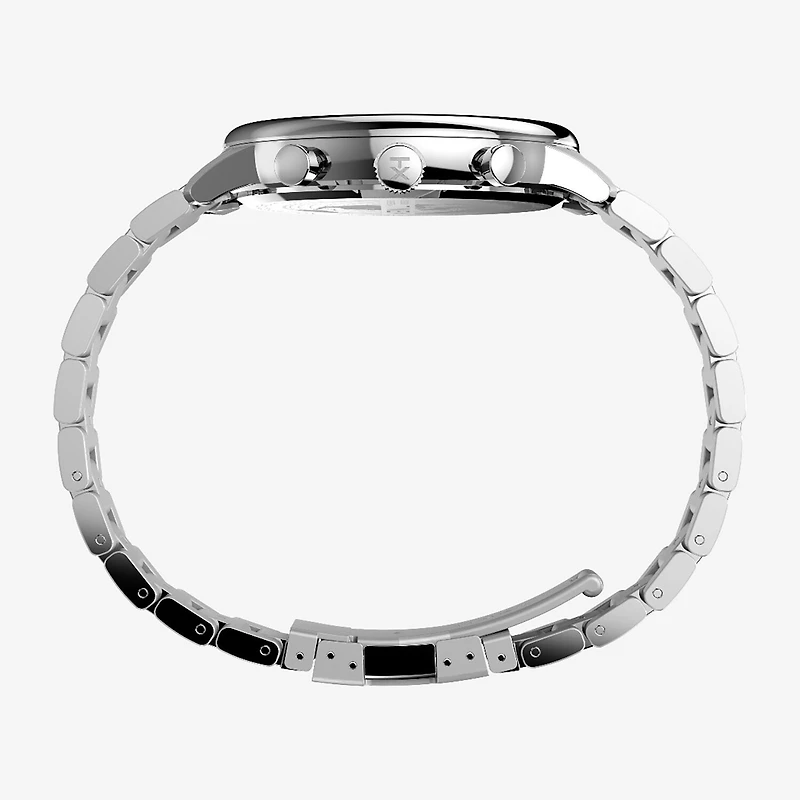 Timex Chicago Mens Silver Tone Stainless Steel Bracelet Watch None