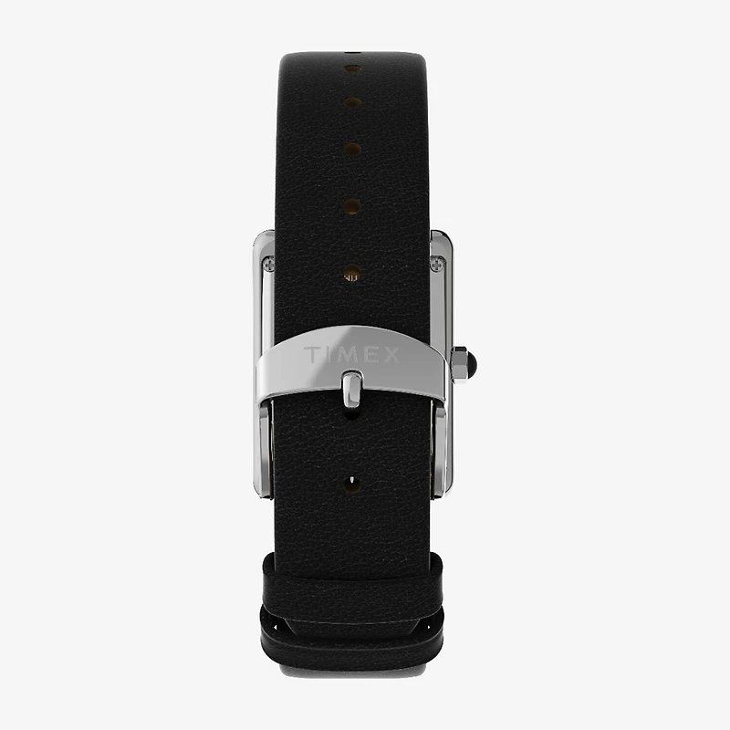 Timex Womens Black Leather Strap Watch None