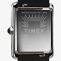 Timex Womens Black Leather Strap Watch None