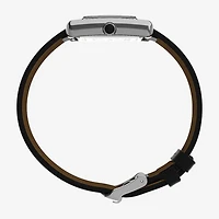 Timex Womens Black Leather Strap Watch None
