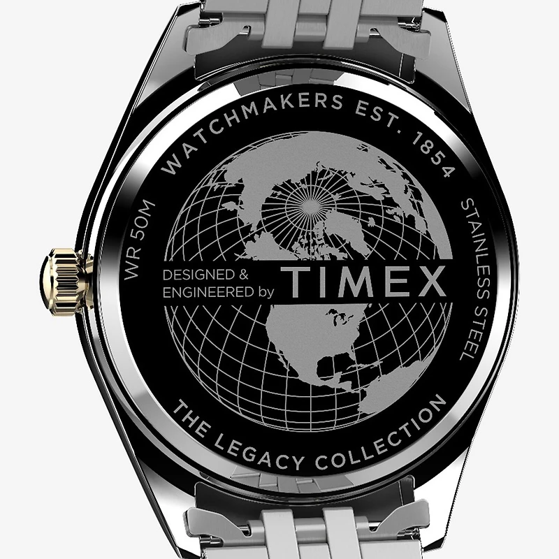 Timex Mens Two Tone Stainless Steel Bracelet Watch None
