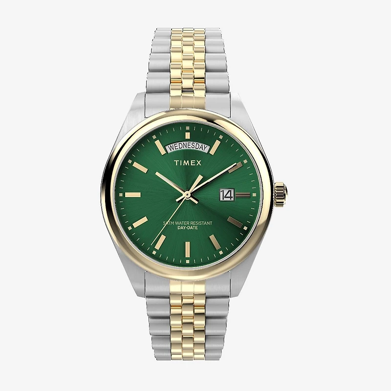 Timex Mens Two Tone Stainless Steel Bracelet Watch None