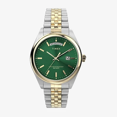 Timex Mens Two Tone Stainless Steel Bracelet Watch None