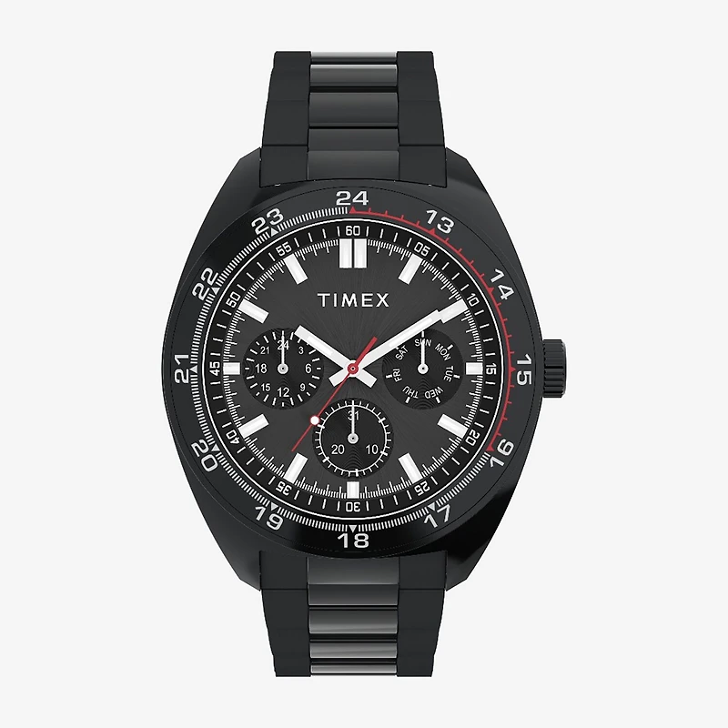 Timex Mens Black Stainless Steel Bracelet Watch Tw2y22800ji