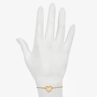 Bijoux Bar Delicates Gold Tone Womens Heart Bolo Bracelet