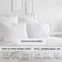 Pointehaven Cotton Heavy Weight 175 GSM Printed Flannel Sheet Set