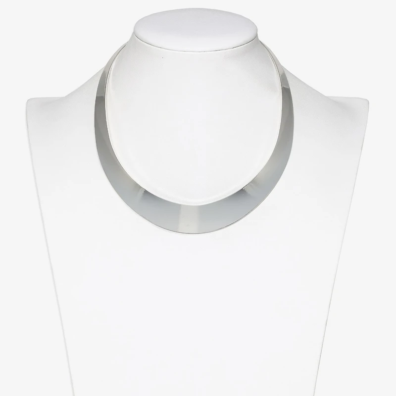 Bold Elements Silver Tone Womens Collar Necklace