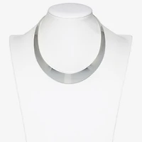 Bold Elements Silver Tone Womens Collar Necklace