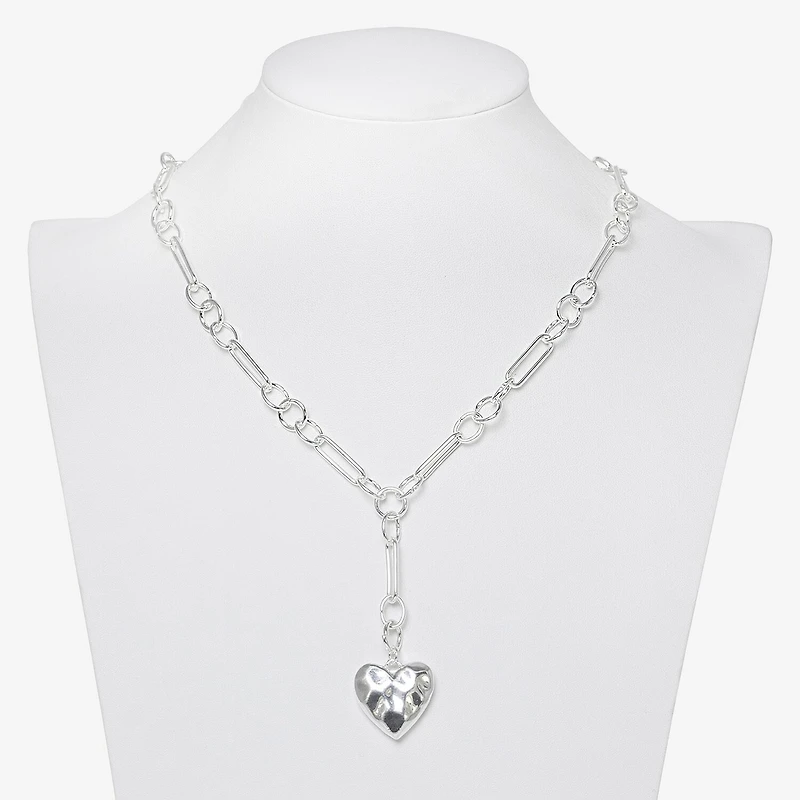 Bold Elements Silver Tone Womens 18 Inch Y Necklace