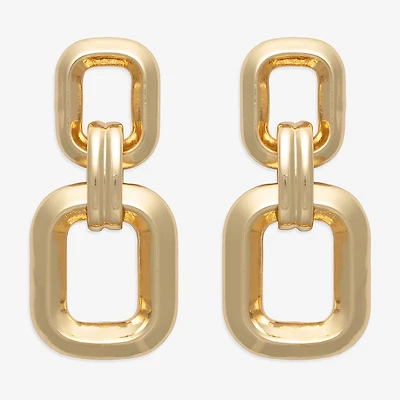 Bold Elements Gold Tone Womens Drop Earrings