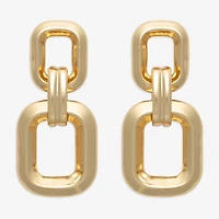 Bold Elements Gold Tone Womens Drop Earrings