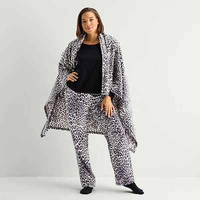Liz Claiborne Womens Long Sleeve 4-pc. Pajama Set