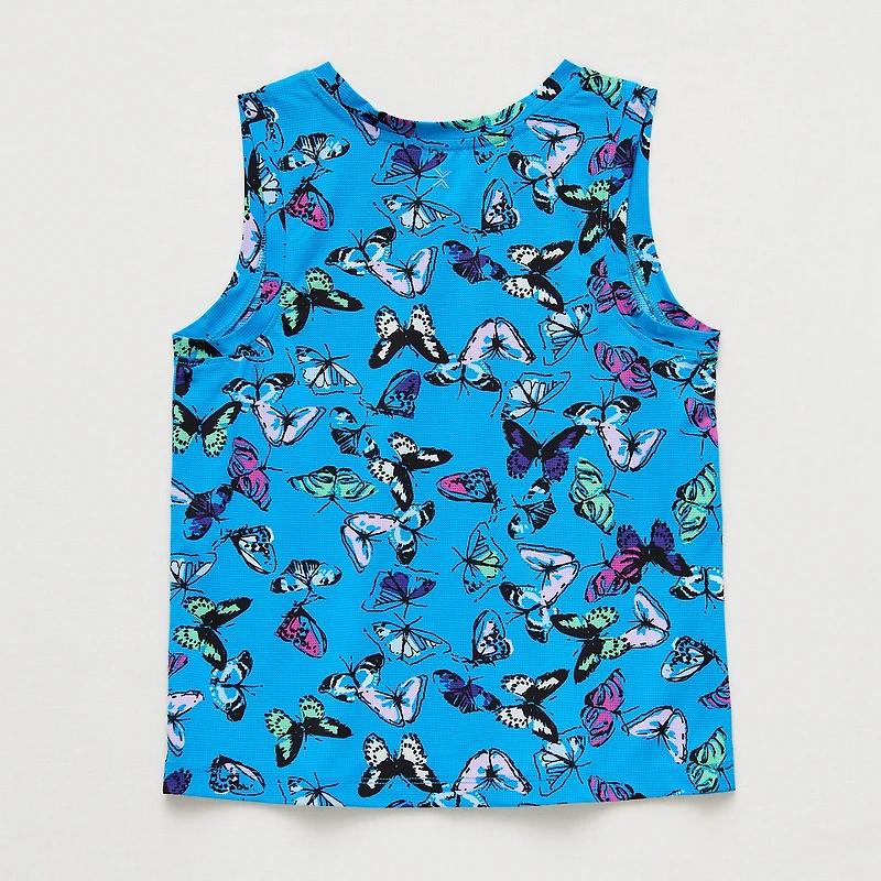 Xersion Performance Little & Big Kid Girls Crew Neck Sleeveless Active Tank Top