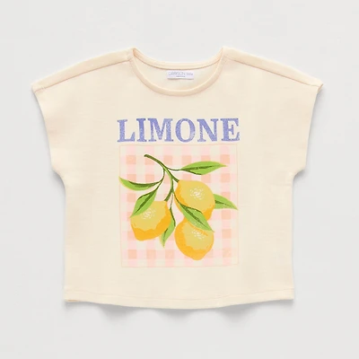Grayson Little Toddler Girls Crew Neck Short Sleeve Relaxed Fit Graphic T-Shirt