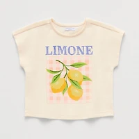 Grayson Little Toddler Girls Crew Neck Short Sleeve Relaxed Fit Graphic T-Shirt