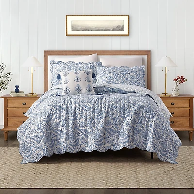 spartina 449 Peeples Song 3-pc. Floral Quilt Set