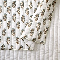 Laurel & Mayfair Mughal Flower Block Print\N 3-pc. Floral Quilt Set