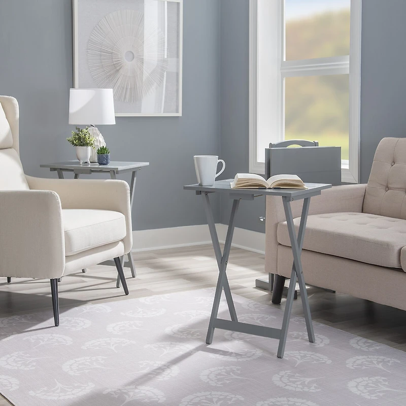 Compass 5-Piece Tv Tray Table Set