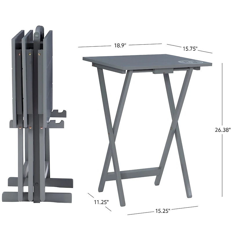 Compass 5-Piece Tv Tray Table Set