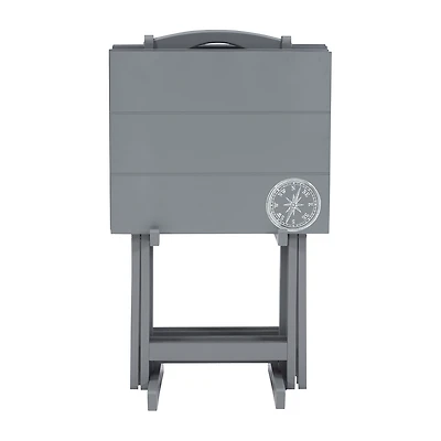 Compass 5-Piece Tv Tray Table Set