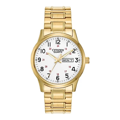 Citizen® Mens Gold-Tone Stainless Steel Expansion Strap Watch BF0612-95A
