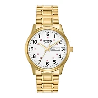 Citizen® Mens Gold-Tone Stainless Steel Expansion Strap Watch BF0612-95A
