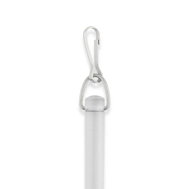 Rod Desyne 1/2" Clear Pvc Baton With Snap Hook Curtain Wand