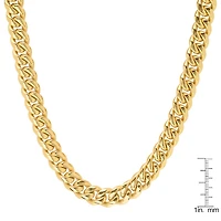 Mens 18K Gold Over Stainless Steel Hypoallergenic 30 Inch Box Chain Necklace