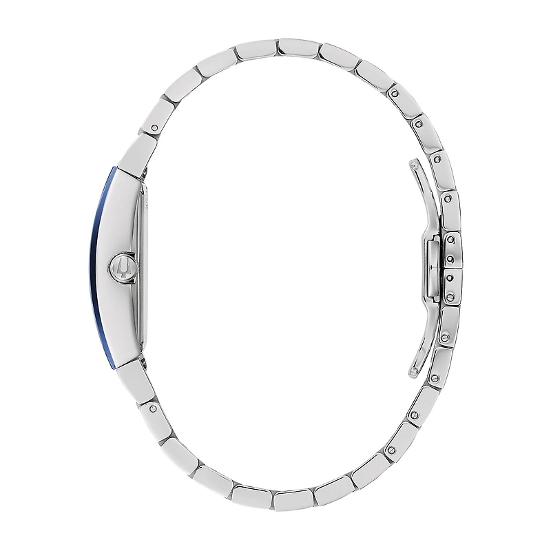 Bulova Modern Womens Silver Tone Stainless Steel Bracelet Watch 96l293