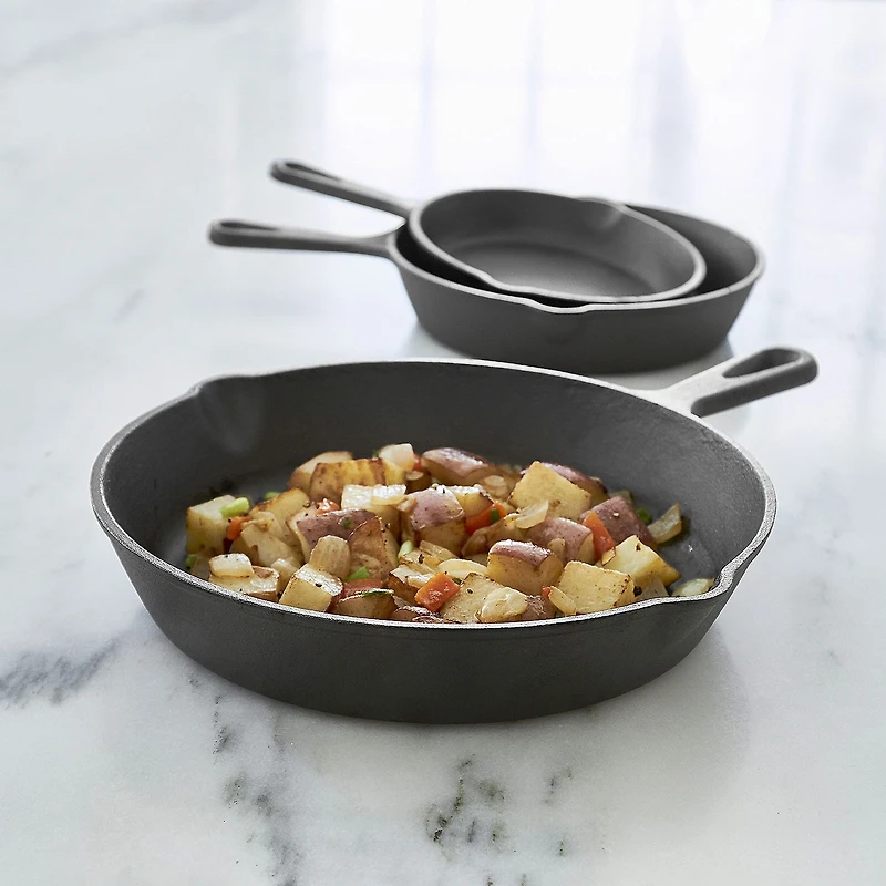 Cooks 3-pc. Cast Iron Fry Pan Set