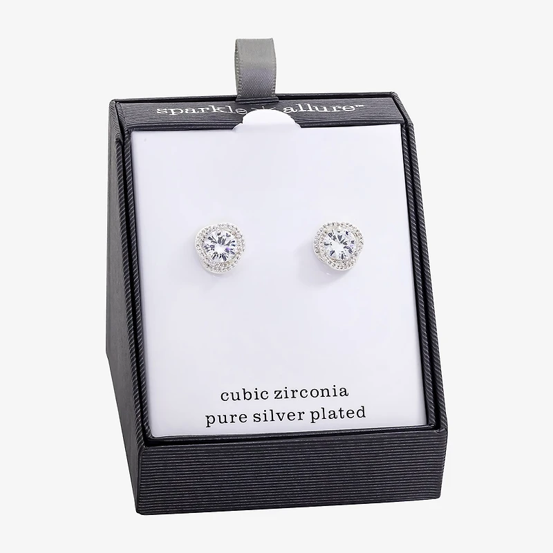 Sparkle Allure Cubic Zirconia 11mm Knot Stud Earrings
