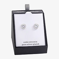 Sparkle Allure Cubic Zirconia 11mm Knot Stud Earrings