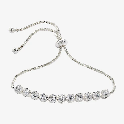 Sparkle Allure Womens Cubic Zirconia Bolo Bracelet