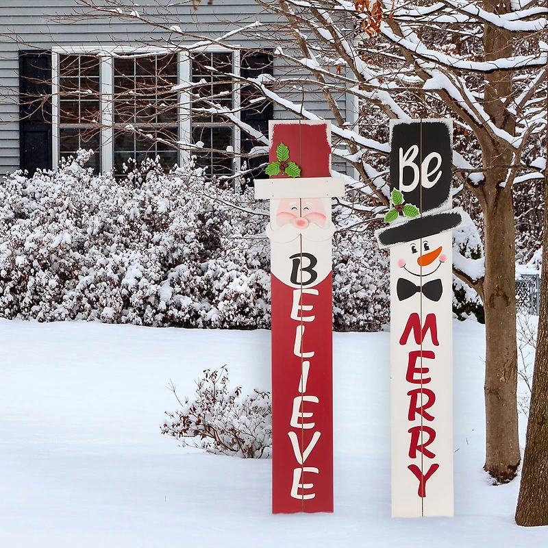Glitzhome Christmas Porch Sign
