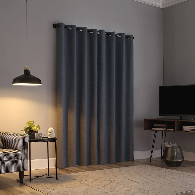 Sun Zero Channing Grommet Top Energy Saving 100% Blackout Single Curtain Panel