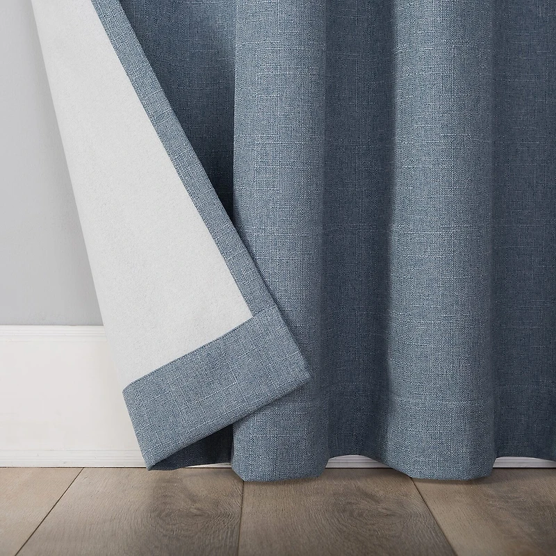 Sun Zero Channing Grommet Top Energy Saving 100% Blackout Single Curtain Panel