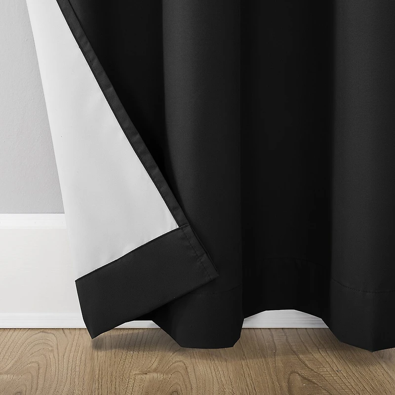 Sun Zero Cyrus Grommet Top Energy Saving 100% Blackout Single Curtain Panel