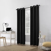 Sun Zero Cyrus Grommet Top Energy Saving 100% Blackout Single Curtain Panel