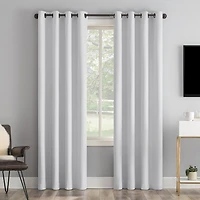 Sun Zero Tyrell Grommet Top Energy Saving 100% Blackout Single Curtain Panel