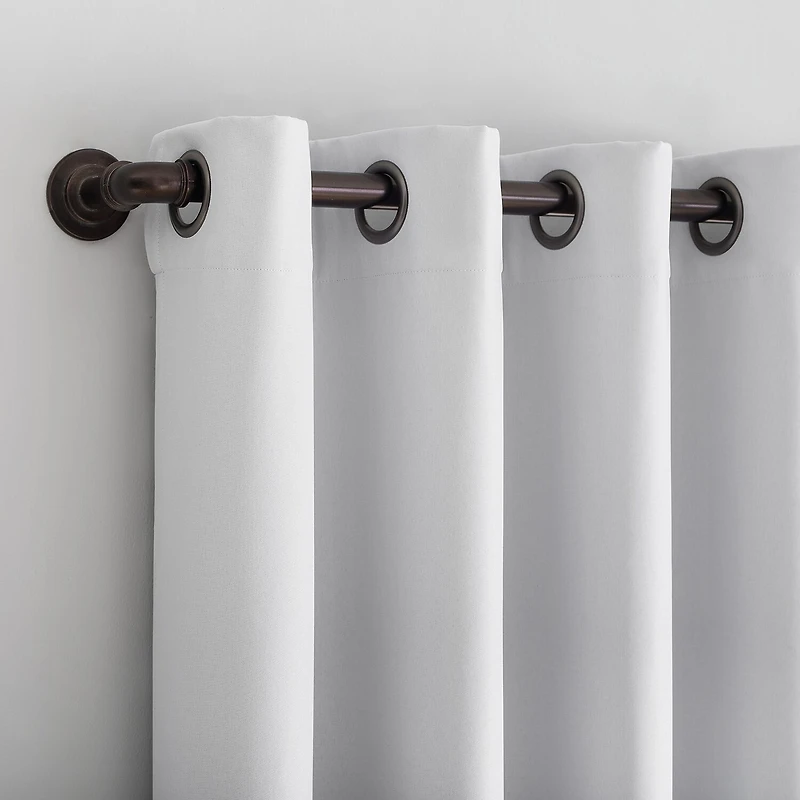 Sun Zero Tyrell Grommet Top Energy Saving 100% Blackout Single Curtain Panel