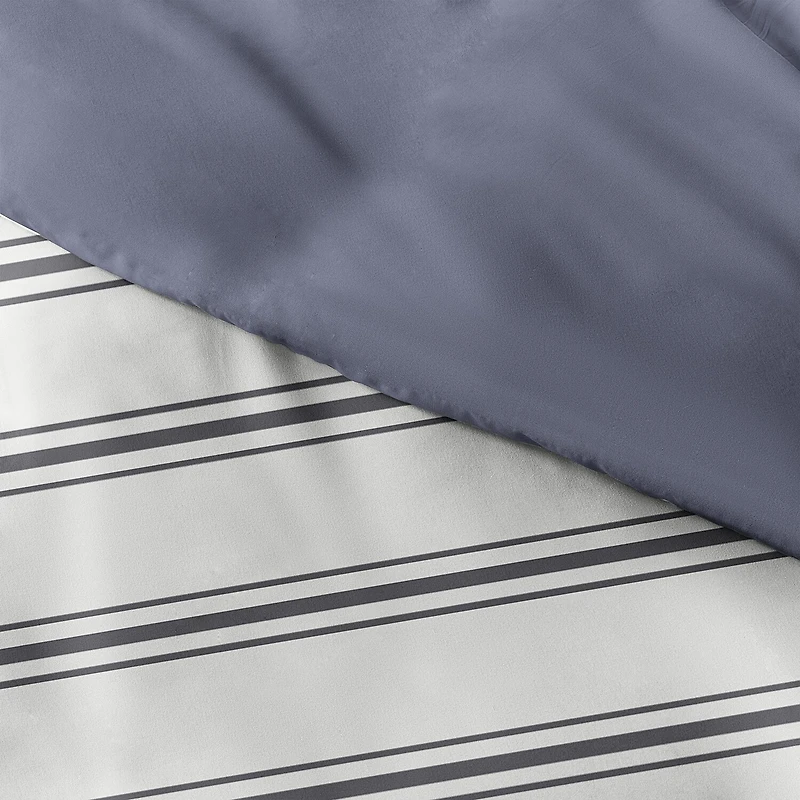 Casual Comfort Desert Stripe Patterned Reversible Duvet Cover Set