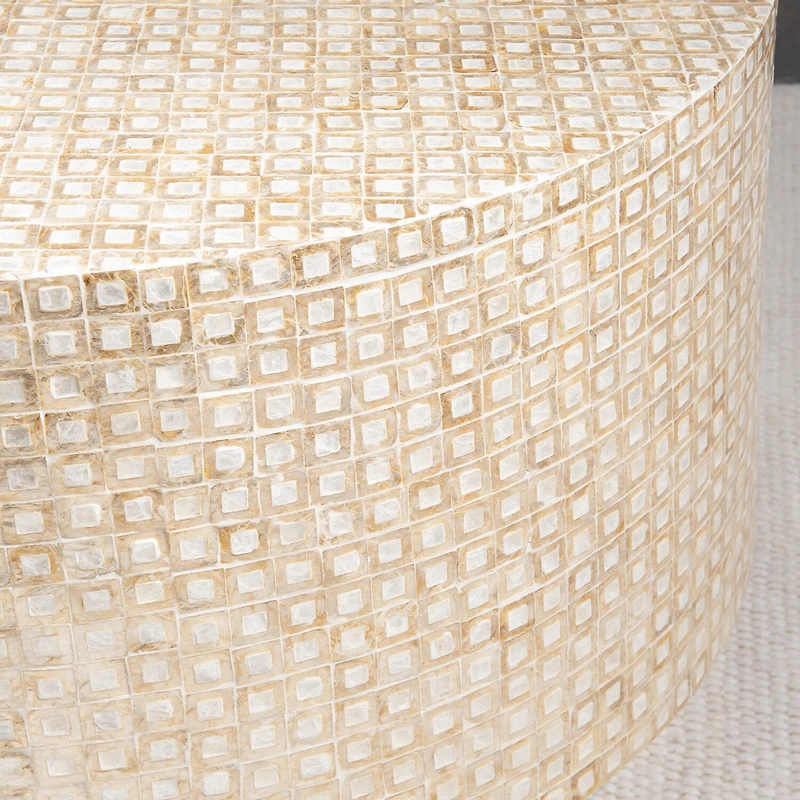 Porada Modern Gold and Ivory Coffee Table